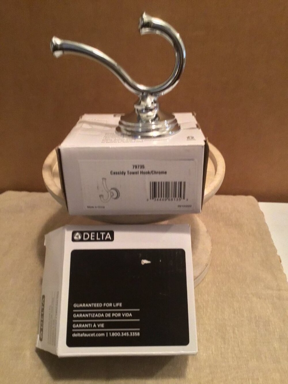 NIB Delta Cassidy Towel Hook/Chrome 79735 (set of 2)